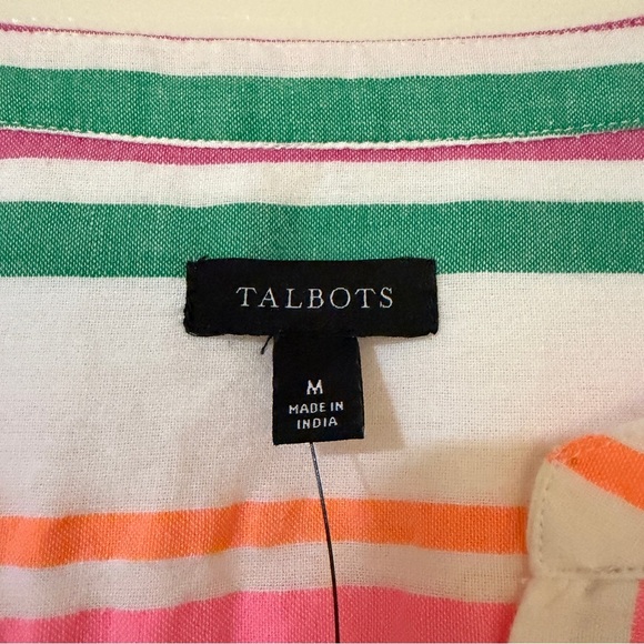 Talbots Multicolor Striped Tunic Top - Picture 3 of 9